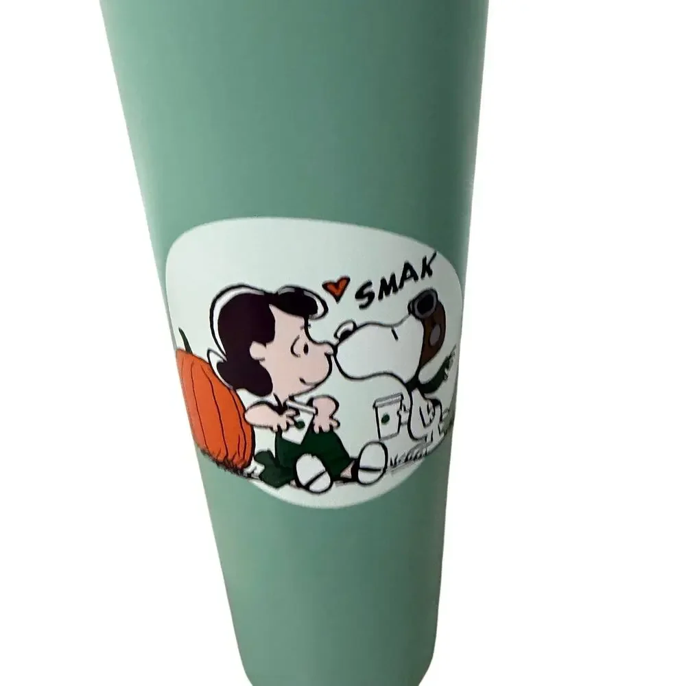 2026 Starbucks x Peanuts Snoopy Lucy Green Stainless Tumbler 24oz NWT